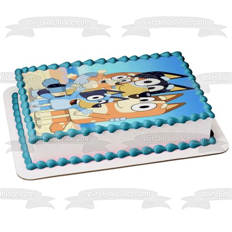 Bluey Mum Dad Chilli Edible Cake Topper Image ABPID52107 – A Birthday Place