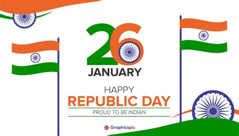 Happy republic day 26 january- free vector - Graphics Pic