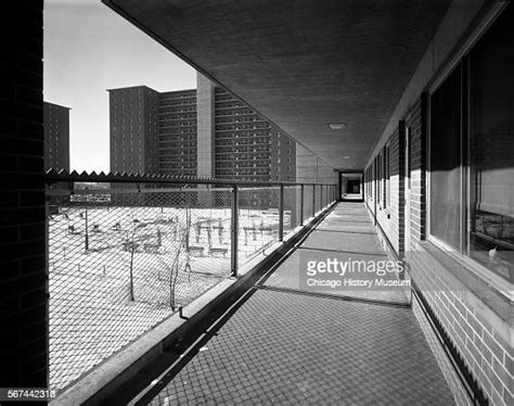 View of exterior walkway at Robert Taylor Homes public housing,... News Photo - Getty Images