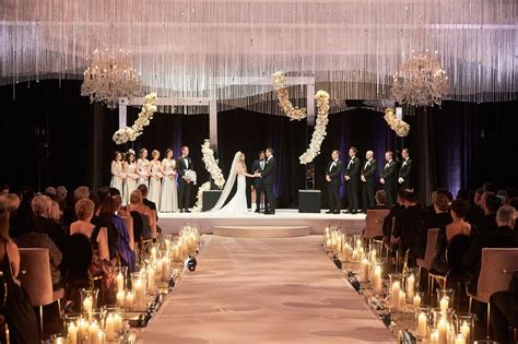 Candlelit Wedding Ceremony with Ceiling Installation