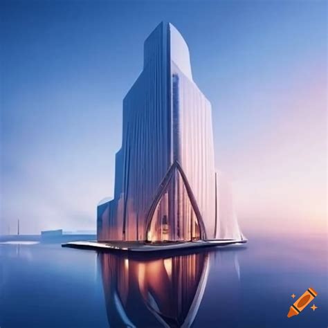Futuristic skyscraper with unique design on Craiyon