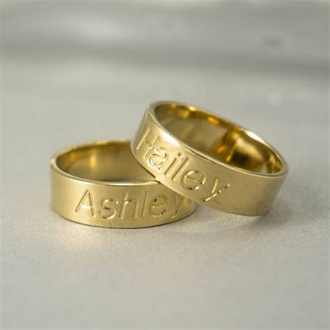 Custom Engraved Ring Name Ring Custom Name Ring Engraved