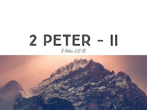 2 Peter - II