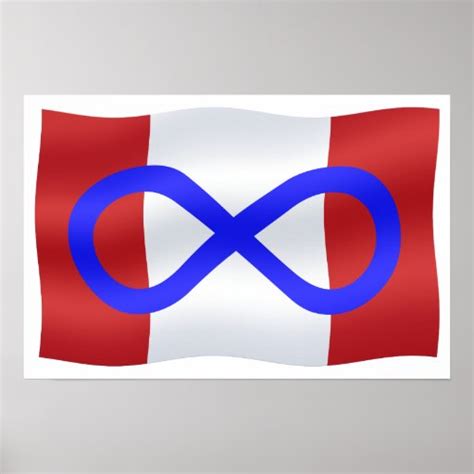 Metis Flag Poster Metis Canada Flag Souvenir Print | Zazzle