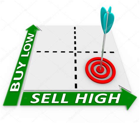 Buy Low, Sell High - Principles of Investment Growth — Stock Photo ...