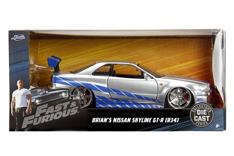 Jada Toys Fast & Furious Brian’s 2002 Nissan Skyline R34 Die-cast Car ...