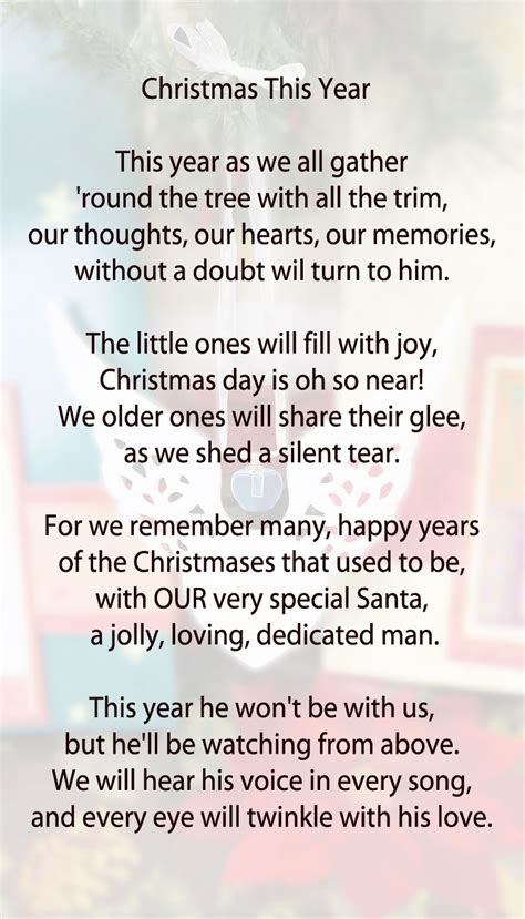 Missing You At Christmas Poems & Hoiday Memorial Quotes