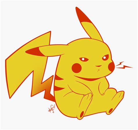 Transparent Angry Pikachu Png - Draw A Mad Pikachu, Png Download - kindpng