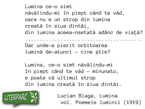 Lumina, de Lucian Blaga - Literparc