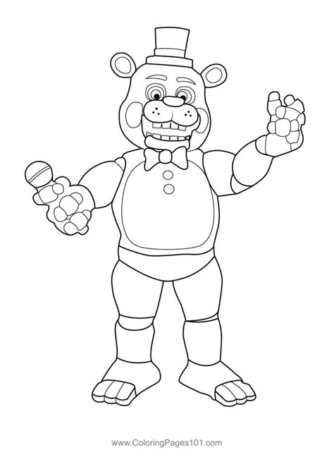 Free Printable Toy Freddy Coloring Pages