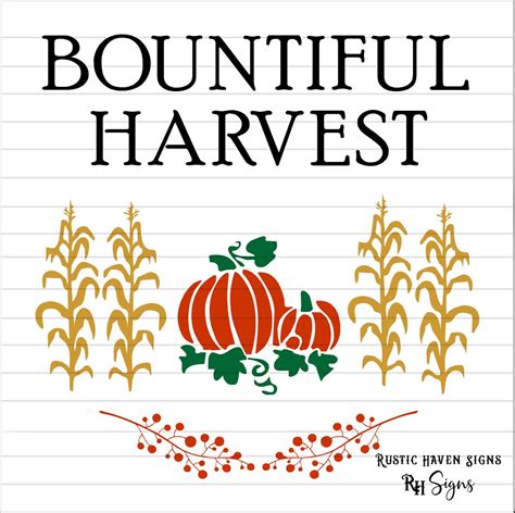 SVG Bountiful Harvest FAHA0005 Commercial Digital Image | Etsy