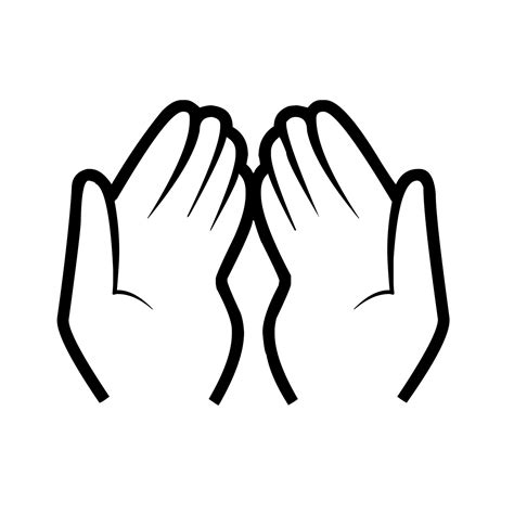 Hands. Palm up. Praying Hands. Vector illustration 9901676 Vector Art at Vecteezy
