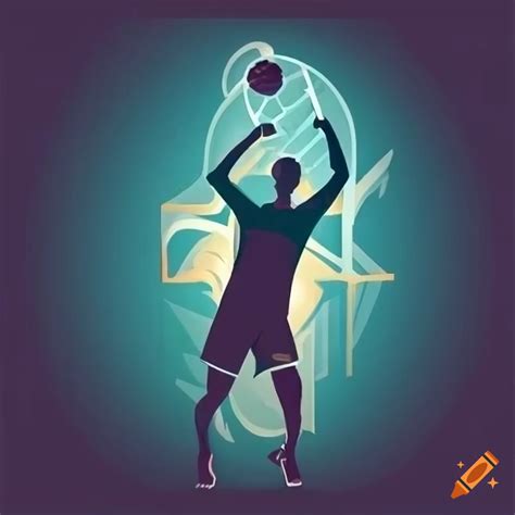 Handball team logo design with machine illustration on Craiyon
