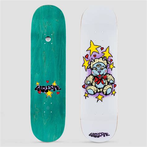 Welcome 8.5 Lamby on Evil Twin Skateboard Deck White / Foil - Slam City Skates