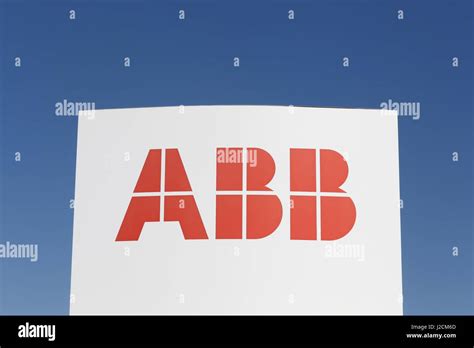 Odense, Denmark - April 9, 2017: ABB logo on a panel. ABB is a Swedish ...