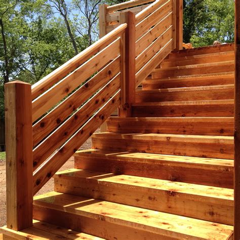 Outdoor wooden staircase Outdoor Handrail, Outdoor Stair Railing, Stair Handrail, Staircase ...