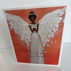 African American Angel Christmas Card With may Your Days Be Merry ...