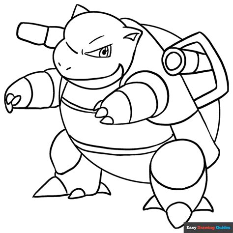 Blastoise Coloring Page | Easy Drawing Guides