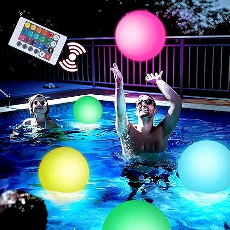 Amazon.com: 3 otters 4PCS Light Up Beach Balls, 12" Glow Pool Balls ...