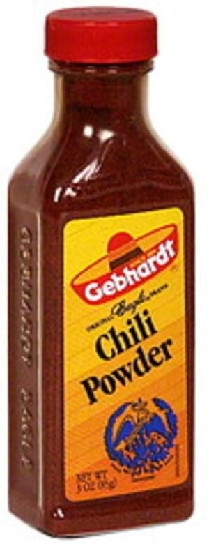 Gebhardt Chili Powder - 3 oz, Nutrition Information | Innit