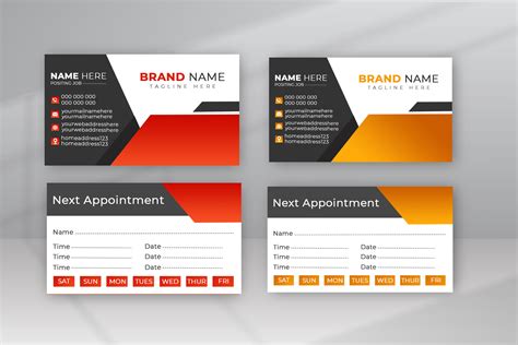 Appointment Card Template Design Graphic by VMSIT · Creative Fabrica