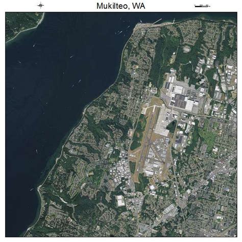 Aerial Photography Map of Mukilteo, WA Washington