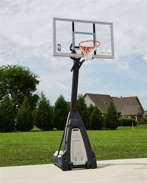 Spalding The Beast Glass Portable Basketball Hoop System | Spalding