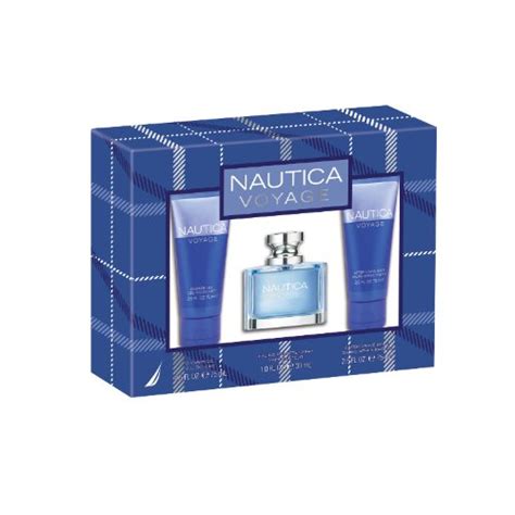 Nautica Voyage 3 Piece Gift Set (Eau de Toilette Spray, Shower Gel, After Shave Balm) | Men Perfume