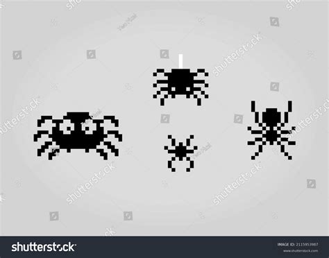 8 Bits Spiders Animal Pixel Game Stock Vector (Royalty Free) 2115953987 ...