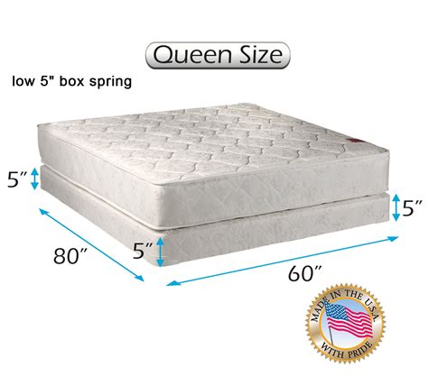 Legacy 2-Sided (Queen Size) Mattress and Low Profile Box Spring Set with Bed Frame Included ...