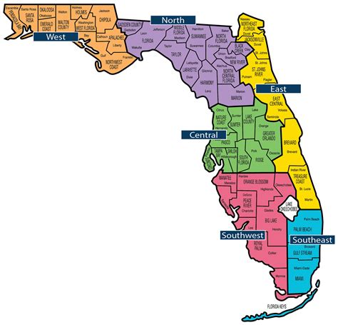 Florida County Map (Printable State Map With County Lines), 54% OFF
