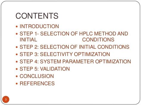 HPLC method development