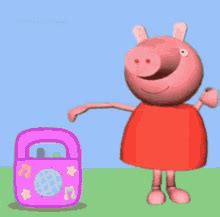 Pig Cartoon, Cartoon Gifs, Piglet Gif, Peppa Pig Songs, Papa Pig, Pig Character, Dancing Gif ...