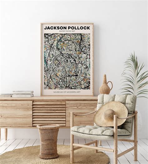 Jackson Pollock Print Exhibition Poster Pollock Poster - Etsy