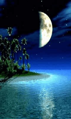 Moon and sea GIF - Download & Share on PHONEKY