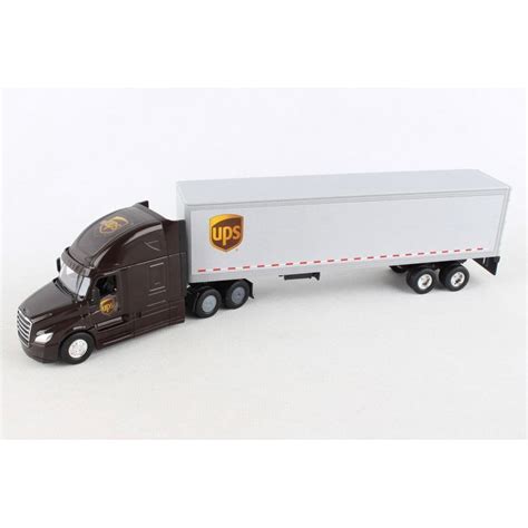 UPS Tractor Trailer, Brown and White - Daron GW68061 - 1/64 scale Diecast Model Toy Car ...