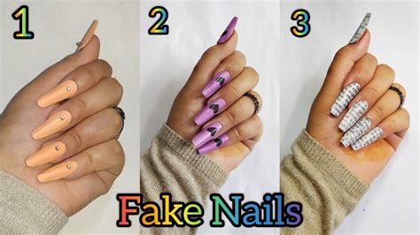 Multiple Fake Nails Making Idea From Colour Paper | Styles Fake Nail ...