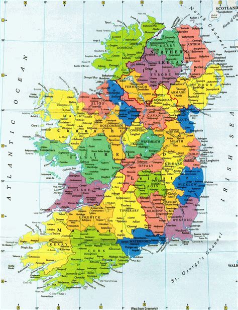 Free Printable Map Of Ireland