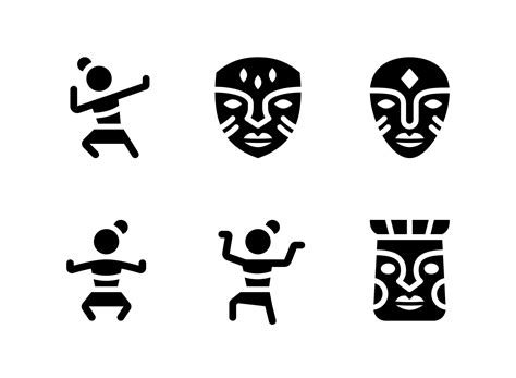 Simple Set of Kwanzaa Related Vector Solid Icons. Contains Icons as ...