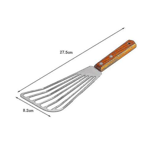 Stainless With Wooden Handle Kitchen Tools Wy Steel Slotted Turner Fish ...