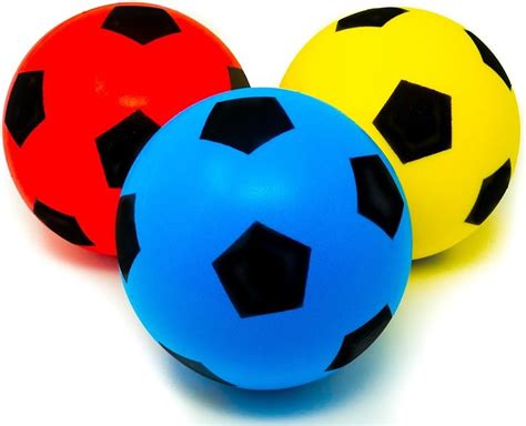 E-Deals 20cm Soft Foam Football Pack of 3 Assorted Colours: Amazon.co ...