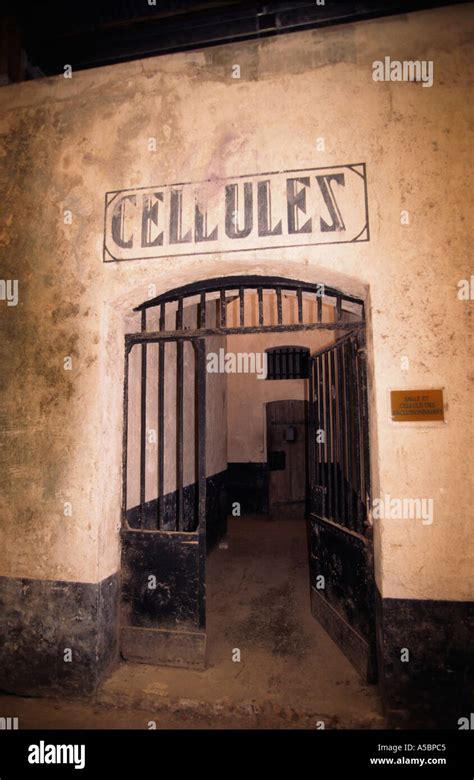 French Guyana Devils Island prison cell entrance Stock Photo - Alamy