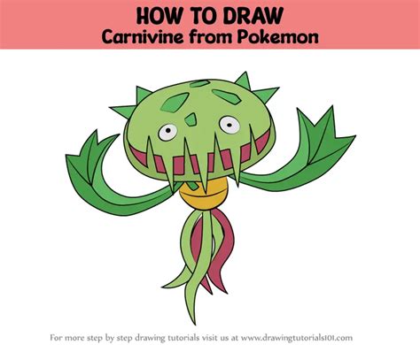 How to Draw Carnivine from Pokemon (Pokemon) Step by Step ...