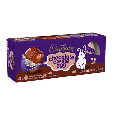 CADBURY CHOCOLATE CREME EGG Milk Chocolate Eggs, 1.2 oz, 4 count box