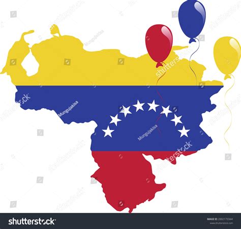 Venezuela Symbol Map Flag Stock Vector (Royalty Free) 2002173344 ...