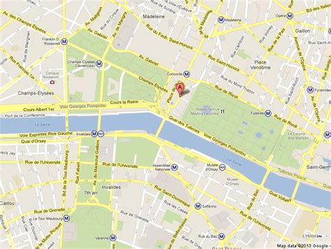 Place de la Concorde on Map of Paris