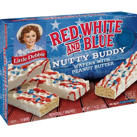 Little Debbie Family Pack Snack Cakes, Red, White And Blue Nutty Buddy Wafers | Shop | Phelps Market