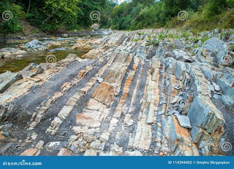 Layers of Sedimentary Sandstone Rock Stock Photo - Image of brown, color: 114394402