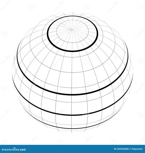 Equator, Tropics and Polar Circles of Earth Globe Stock Illustration ...