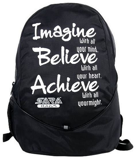 Sara Black Polyester School Bag: Buy Online at Best Price in India ...